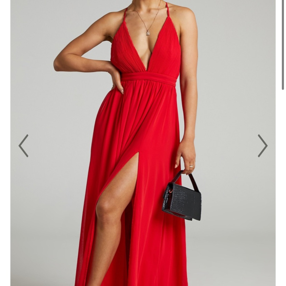 Showpo small red maxi dress!